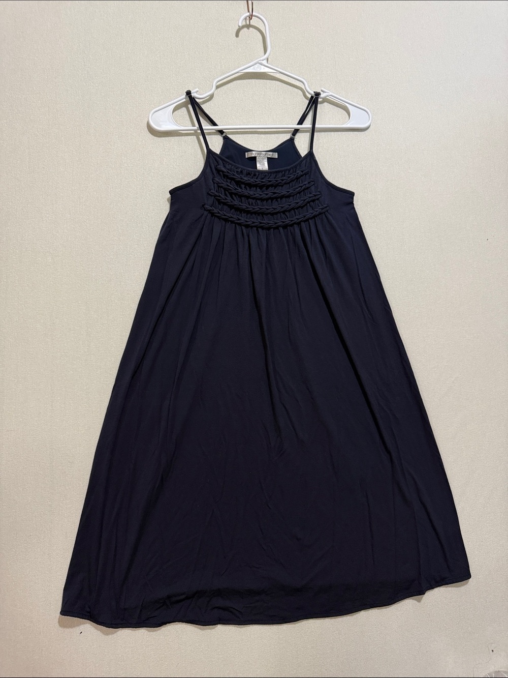 Victoria's Secret Navy-Black Mini Dress with Braided Yoke